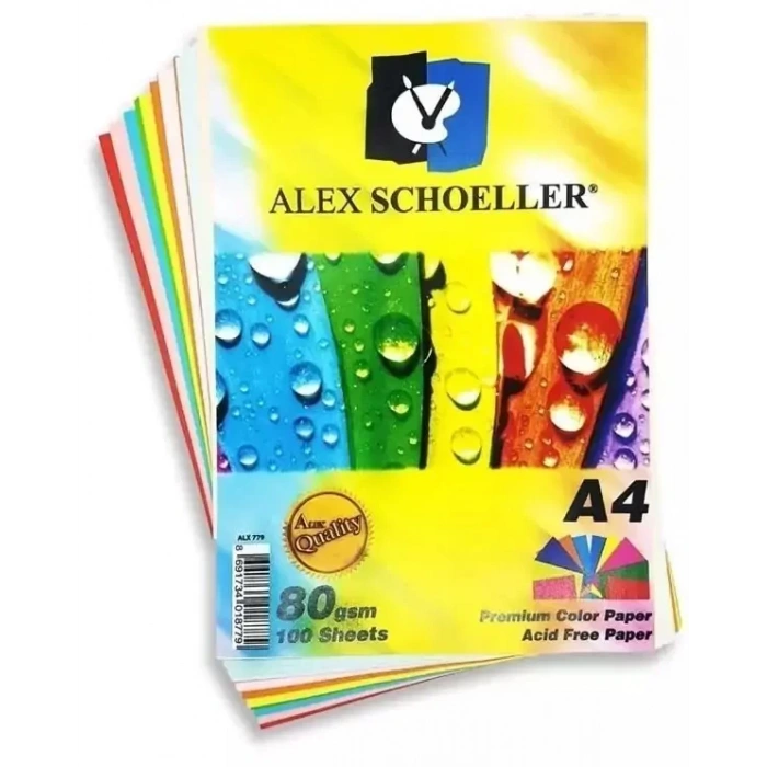 ALEX FOTOKOPI KAGIDI A4 RENKLI 100LU ALX-779