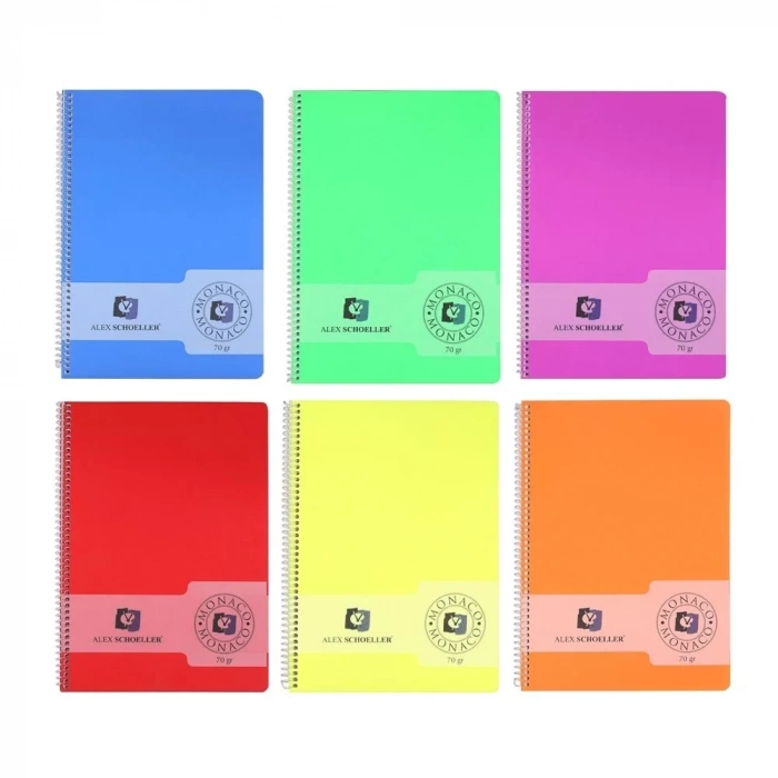 ALEX KRAFT A4 140Yp. PP KAPAK ÇİZGİLİ SPR. DEFTER ALX-928