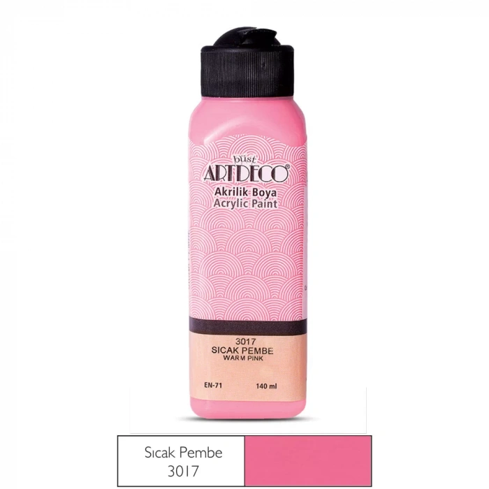 ARTDECO AKRİLİK BOYA 140ML SICAK PEMBE 3017 LV-Y-070R-3017