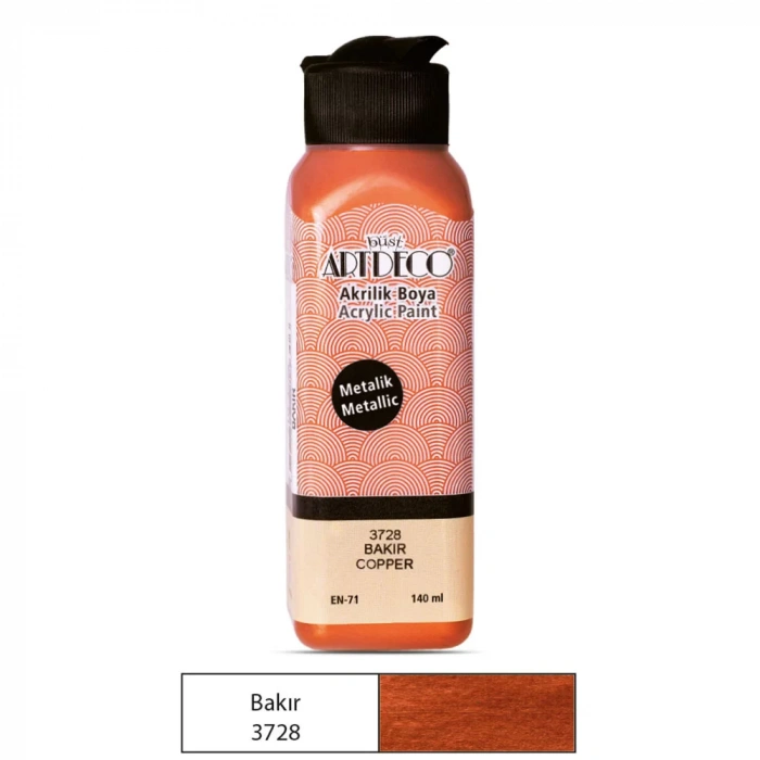 ARTDECO METALİK AKRİLİK BOYA 140ML BAKIR 3728 LV-Y-071R-3728