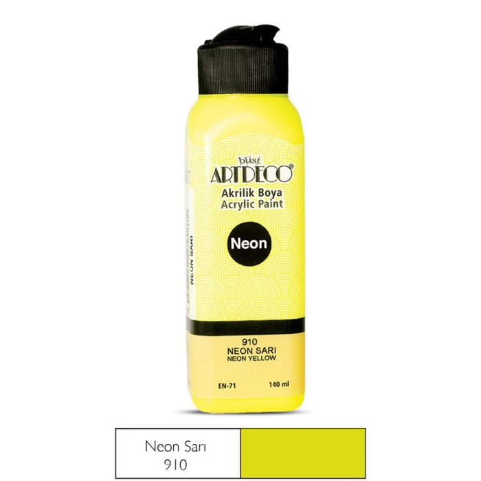 ARTDECO NEON AKRİLİK BOYA 140ML N.SARI 910 LV-Y-070R-910