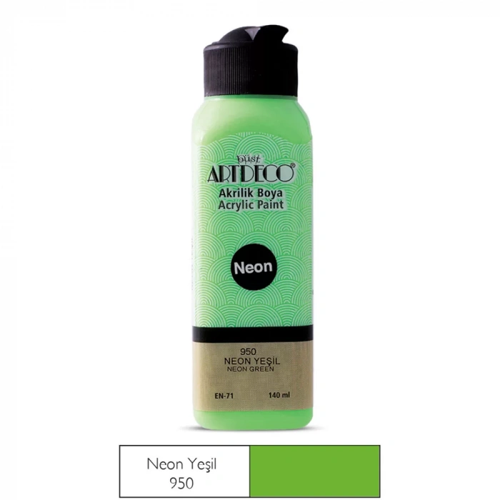 ARTDECO NEON AKRİLİK BOYA 140ML N.YEŞİL 950 LV-Y-070R-950