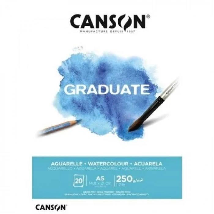 CANSON GRADUATE SULU BOYA BLOK PAD CANGRAD WATERCOLOR 20S A5 250G  400110373