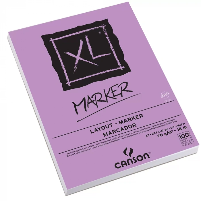 CANSON XL MARKER BLOK PAD CANXL MARKER 100S A3 70G 200297237