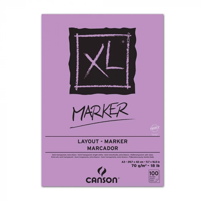 CANSON XL MARKER BLOK PAD CANXL MARKER 100S A3 70G 200297237