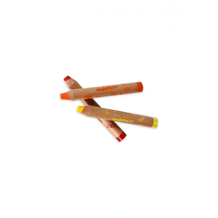 CARİOCA 3 IN 1 JUMBO BEBEK AHŞAP GÖVDELİ BOYA KALEMİ 6LI 42817