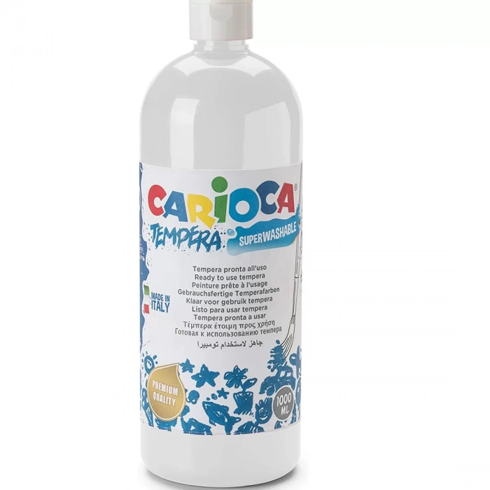 CARİOCA GUAJ BOYA (SÜPER YIKANABİLİR) 1000 ML BEYAZ KO030/01