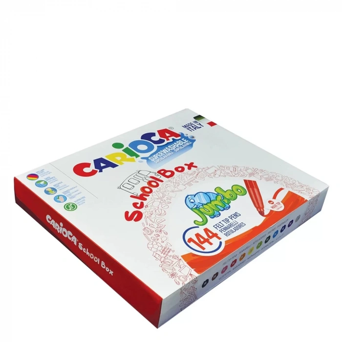 CARİOCA JUMBO SÜPER YIKANABİLİR KEÇELİ BOYA KALEMİ 144LÜ