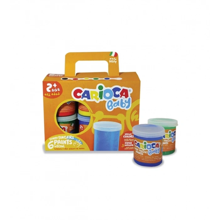 CARIOCA PARMAK BOYASI BEBEK SÜPER YIKANABİLİR 6 RENKx80Gr. KO032