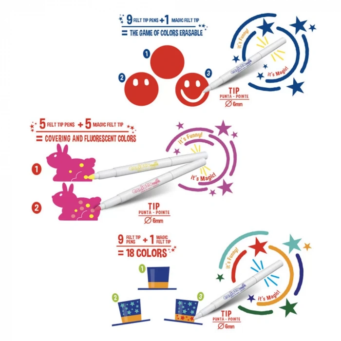 CARİOCA SİHİRLİ KEÇELİ BOYA KALEMİ 30LU ÖZEL SET 43183