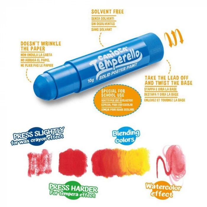 CARİOCA TEMPERELLO POSTER BOYA KALEMİ 6’LI 42739