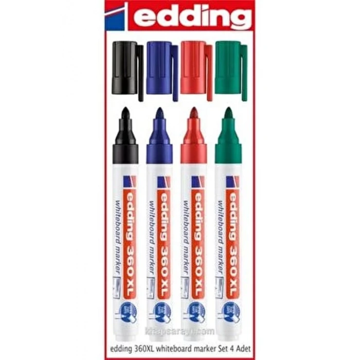 EDDİNG BEYAZ TAHTA KALEMİ 4LÜ (E-360XL)