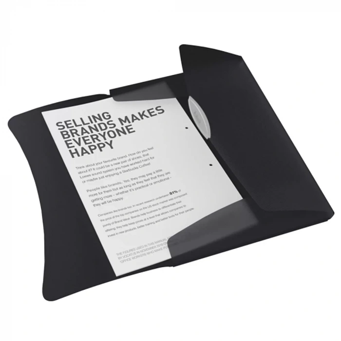 ESSELTE VİVİDA  İNCE LASTİKLİ DOSYA SİYAH 624043