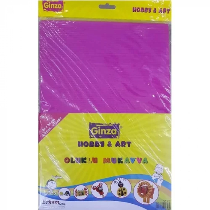 GİNZA OLUKLU MUKAVVA 24x34Cm. 10LU GN-270