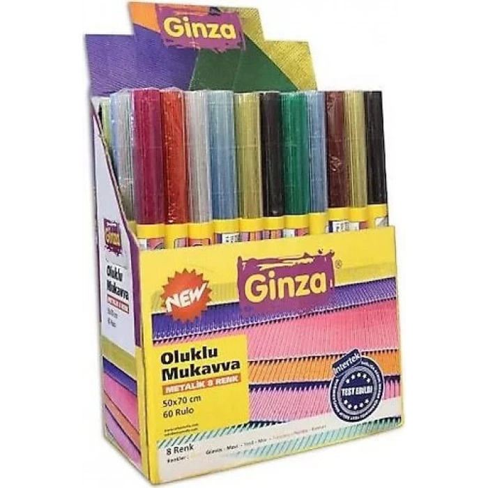 GİNZA OLUKLU MUKAVVA METALİK 60LI NO.965