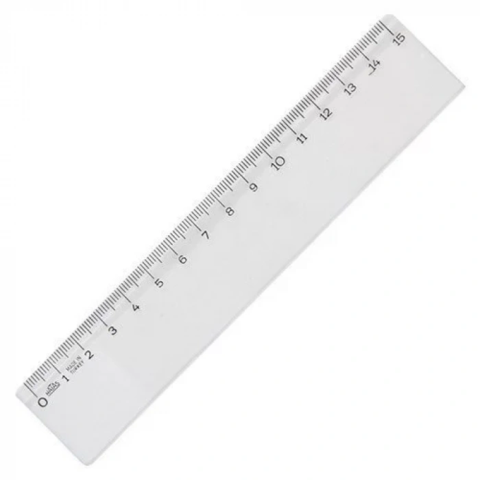 HATAS 0140 GENİŞ PLASTİK BÜRO CETVELİ 15 cm.