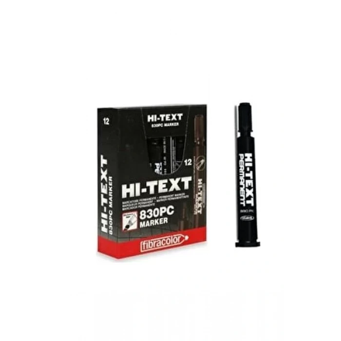 HI-TEXT MARKER KESIK UC 830PC SIYAH 12LI
