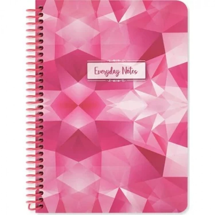KESKİN COLOR 14x20 ÇİZGİLİ DEFTER EVERDAY NOTES CYSTAL-PEMBE