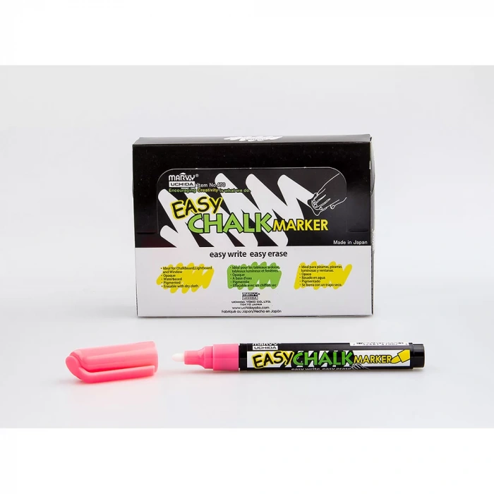 MARVY EASY CHALK TEBESIR MARKOR FOSFORLU RED-KIRMIZI 470