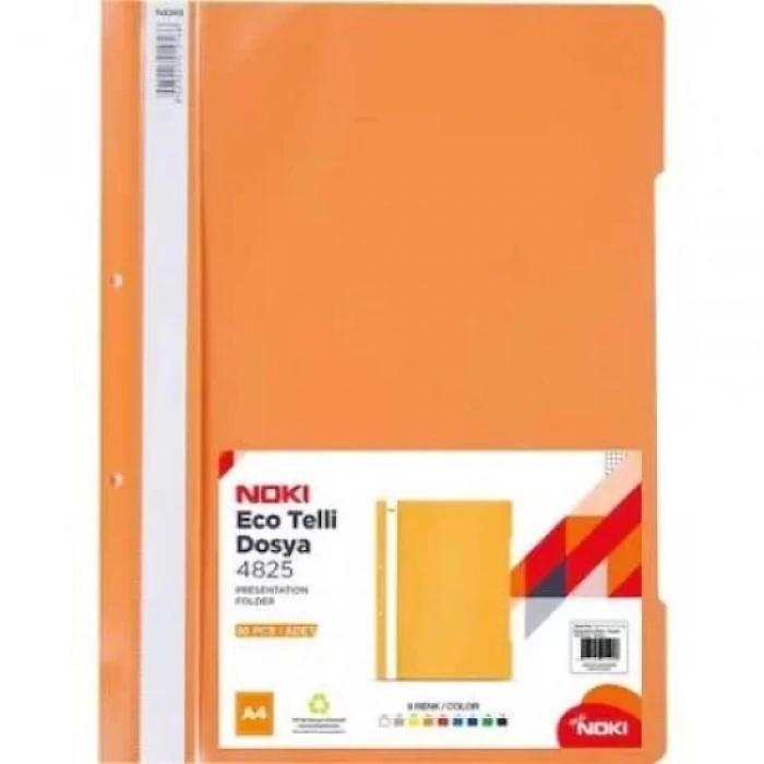 NOKİ ECO TELLİ DOSYA TURUNCU 50 Lİ 4828