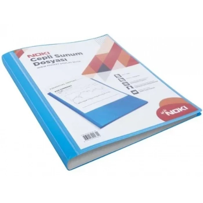 NOKİ SUNUM DOSYASI CEPLİ 40 YAPRAK MAVİ