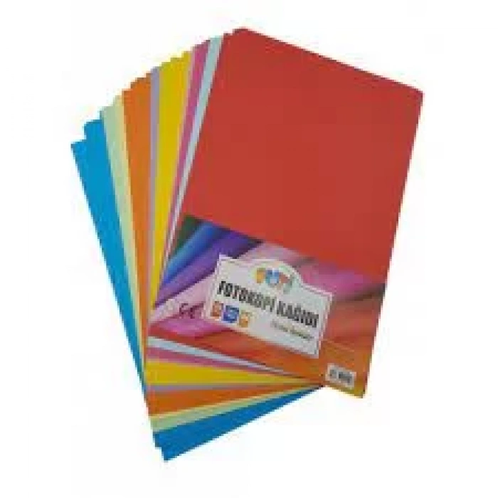 PUTİ RENKLİ FOTOKOPİ KAĞIDI 100LÜ 10 KARIŞIK RENK 00596