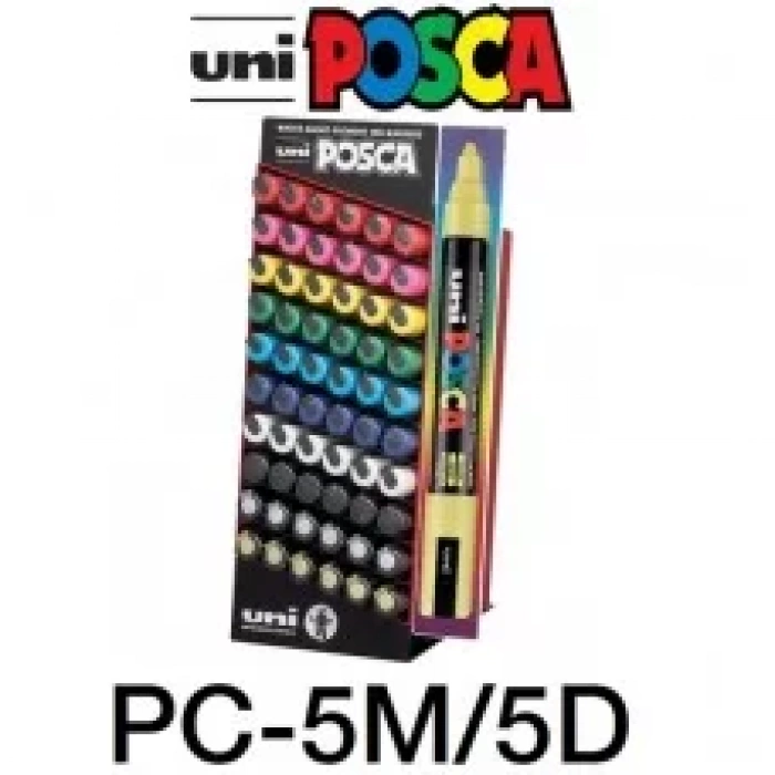 UNİ POSCA 1.8-2.5 SU BAZLI POSTER MARKÖRÜ 60LISET PC-5M 5D SET