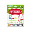 FİBRACOLOR BİPUNTA ÇİFT UÇLU KEÇELİ KALEM 12 RENK FC-10544SW012SE