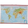 GÜRBÜZ HARİTA DÜNYA FİZİKİ + SİYASİ (70X100) ÇİFT TARAFLI 22012