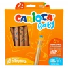 CARİOCA 3 IN 1 JUMBO BEBEK AHŞAP GÖVDELİ BOYA KALEMİ 10LU 42818