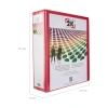 2K FİRMA EVRAK SUNUM KLASÖRÜ A4 PVC 7 CM 2 HALKALI (520 YAPRAK) 702 KIRMIZI 275X32 CM