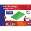 KRAF CİLT KAPAĞI A4 160 MİC. 100 LÜ YEŞİL 512G