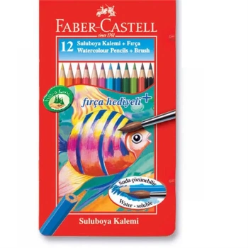 FABER-CASTELL BOYA KALEMİ REDLINE AQUARELL 12 RENK TENEKE 115929