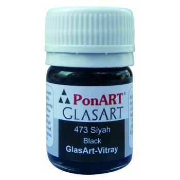 PONART GLASS ART 20 ML SİYAH PGA20-473