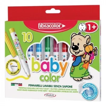 FİBRACOLOR BABY COLOR KEÇELİ KALEM 10 RENK FC-10540SP010SE