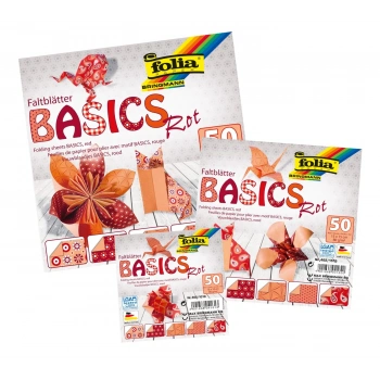 FOLİA ORİGAMİ KAĞIDI 15X15 BASİC KIRMIZI 50 TABAKA FO-462-1515
