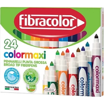 FİBRACOLOR COLORMAXİ JUMBO KEÇELİ KALEM 24 RENK FC-10640SW024SC