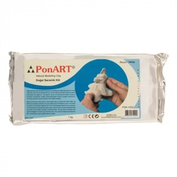 PONART SERAMİK KİL 1KG BEYAZ PSK-1002
