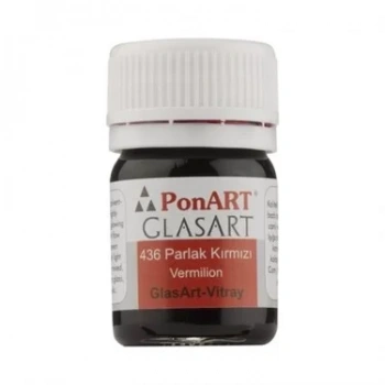 PONART GLASS ART 20 ML PARLAK KIRMIZI PGA20-436
