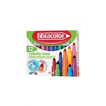FİBRACOLOR COLORİTO MAXİ KEÇELİ KALEM 12 RENK FC-10630SW012SC