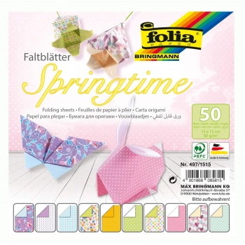 FOLİA ORİGAMİ KAĞIDI 15X15 BAHAR 50 TABAKA FO-497-1515