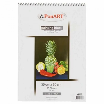 PONART DRAWİNG&PAİNTİNG BLOK 130GR 35X50CM 15YAPRAK PHM-10-121