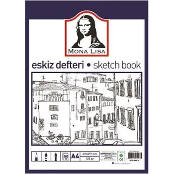 SÜDOR MONALİSA ESKİZ DEFTERİ A4 120 G 50 YP TELLİ MN13-4