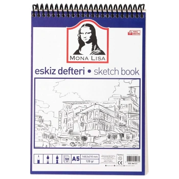 SÜDOR MONALİSA ESKİZ DEFTERİ A5 120 G 50 YP TELLİ MN13-5