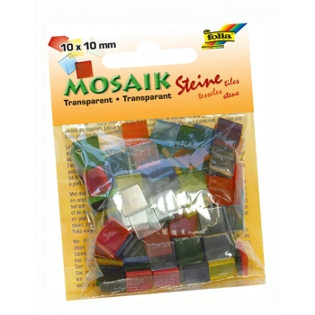 FOLİA MOZAİK TRANSPARAN 10X10MM 45G KARIŞIK RENK FO-57209
