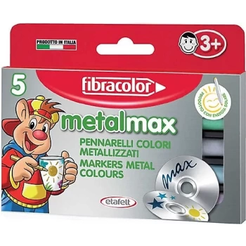 FİBRACOLOR METAL MAX METALİK KEÇELİ KALEM 5 RENK FC-10580MZ005SE
