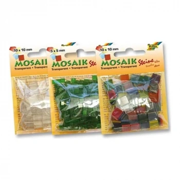 FOLİA MOZAİK TRANSPARAN 10X10MM 45G ZÜMRÜT YEŞİL