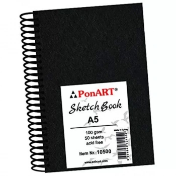 PONART SKECTH BOOK 100GR A5 50 YAPRAK PHM-10-500