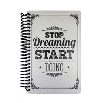 DEFFTER RAW GREY - DREAM 14*215 SERT KAPAK SPİRALLİ 60