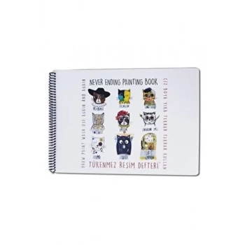 AKADEMİ ÇOCUK TÜKENMEZ RESİM DEFTERİ 1 25x35 RESSAM KEDİLER